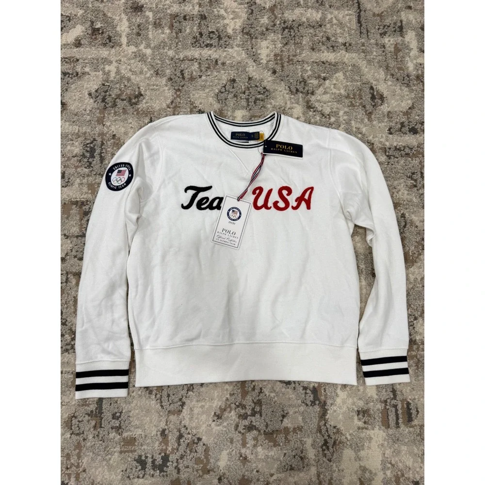 Polo‎ Ralph Lauren Team USA 2020 Olympic Games White Sweatshirt XS NWT